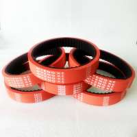 Customer Designed Red Rubber Coated Synchronous Belts (Section 202L)