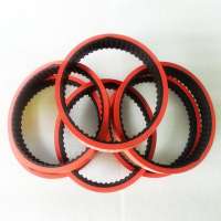 Customer Designed Red Rubber Coated Timing Belts (Section 202L)